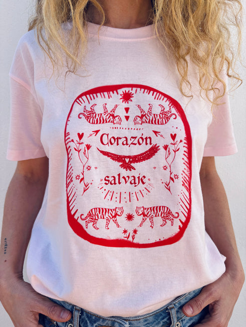 Camiseta corazón salvaje